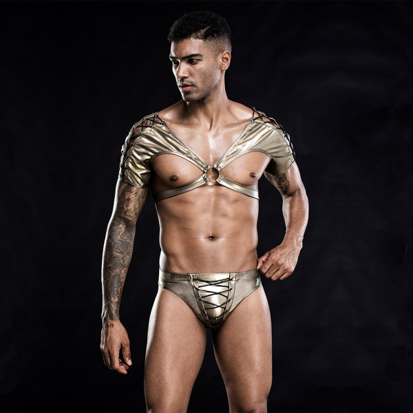PU LEDER BANDAGE-DESSOUS FÜR MÄNNER – Bild 3