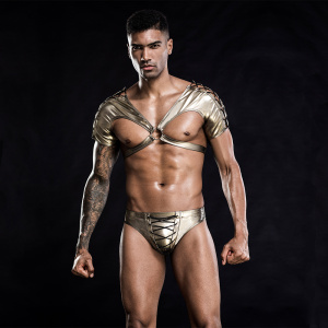 PU LEDER BANDAGE-DESSOUS FÜR MÄNNER