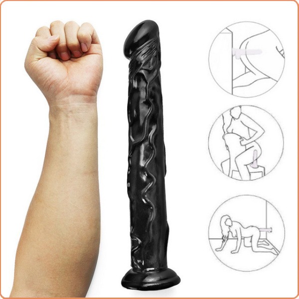 STRAP-ON HARNESS MIT MONSTER DILDO AUS SILIKON 35CM – Bild 2