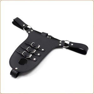 STRAP-ON-SLIP AUS LEDERIMITAT, GRÖSSENVERSTELLBAR