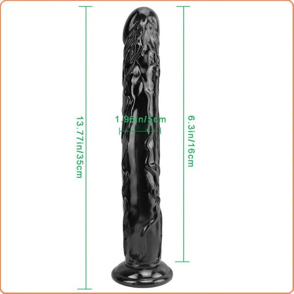 STRAP-ON HARNESS MIT MONSTER DILDO AUS SILIKON 35CM – Bild 3