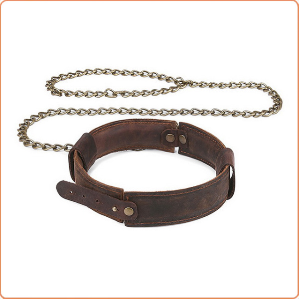 LEDERHALSBAND MIT LEINE
