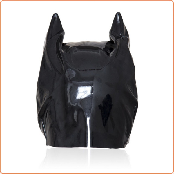 GLÄNZENDE KATZEN-KOPFMASKE MIT OHREN – Bild 2