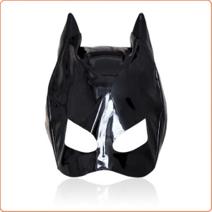 GLÄNZENDE KATZEN-KOPFMASKE MIT OHREN