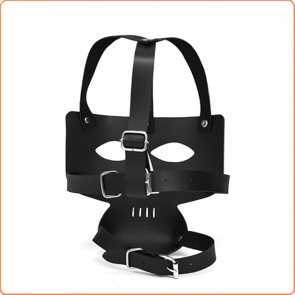 LEDER MASKE HARNESS MIT AUGEN- UND NASEÖFFNUNG – Bild 3