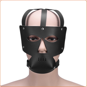 LEDER MASKE HARNESS MIT AUGEN- UND NASEÖFFNUNG