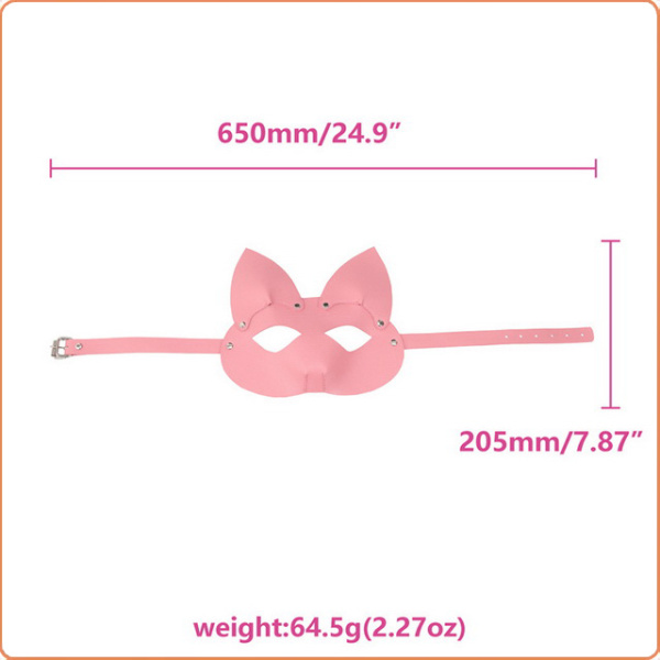 FUCHS MASKE MIT OHREN ROSA – Bild 4