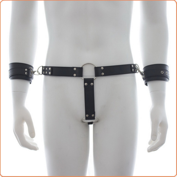 RIEMEN SLIP MIT COCK-RING & FESSELN – Bild 3