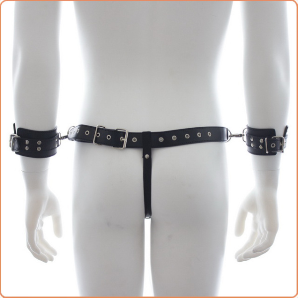 RIEMEN SLIP MIT COCK-RING & FESSELN – Bild 4