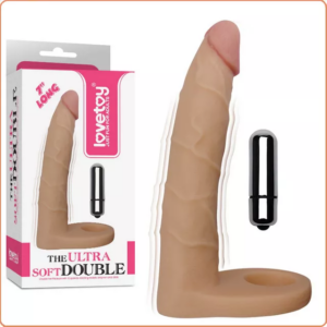 THE ULTRA SOFT DOUBLE DUDE MIT VIBRATOR, 17,8 CM