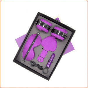 FESSEL-SET IN GESCHENKVERPACKUNG LILA, 4 TEILE