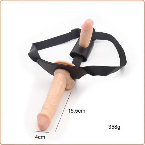UMSCHNALLDILDO „STRAP-ON KIT FOR PLAYGIRLS“, HARNESS MIT 2 DILDOS – Bild 3