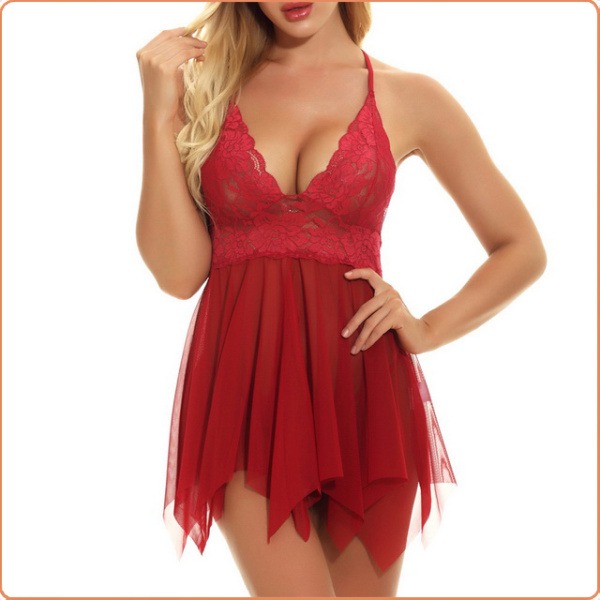 VERSPIELTES BABYDOLL ROT – Bild 2