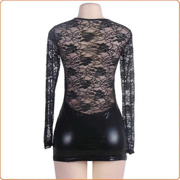 KLEID IM POWERWETLOOK MIT SPITZ – Bild 5