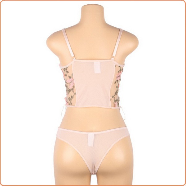 BUSTIER UND TANGA SET MIT SCHMETTERLING MUSTER-QUEEN SIZE – Bild 4