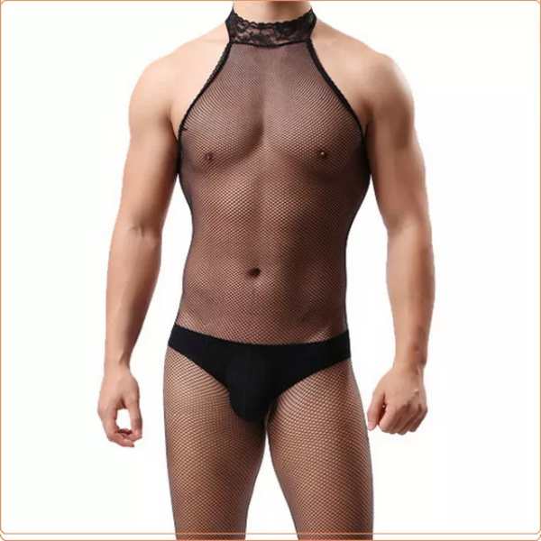 SEXY HERREN CATSUIT MIT SPITZE – Bild 4