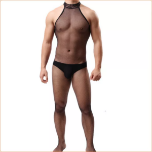 SEXY HERREN CATSUIT MIT SPITZE