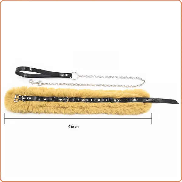 GEPOLSTERTES HALSBAND UND KETTEN – Bild 4