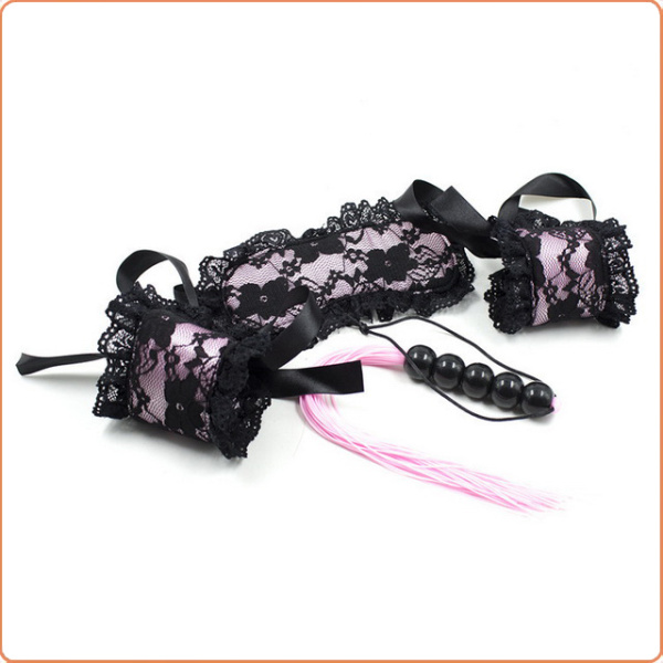 3-TEILIGES SPITZEN-SET ROSA