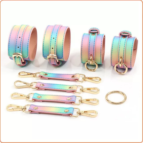 BONDAGE SETS 8 TEILE REGENBOGENFARBEN – Bild 2