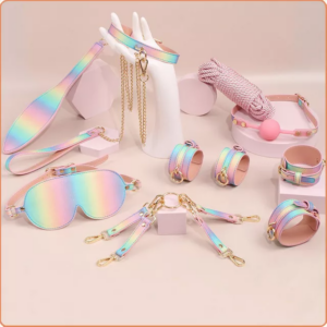 BONDAGE SETS 8 TEILE REGENBOGENFARBEN