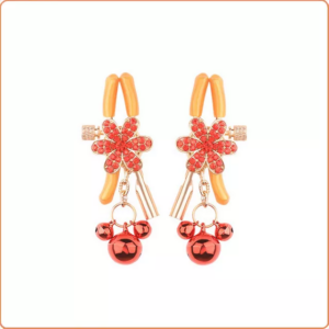 NIPPEL­KLEMMEN MIT BLUMEN ROT