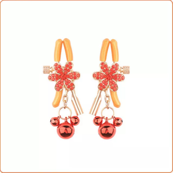 NIPPEL­KLEMMEN MIT BLUMEN ROT