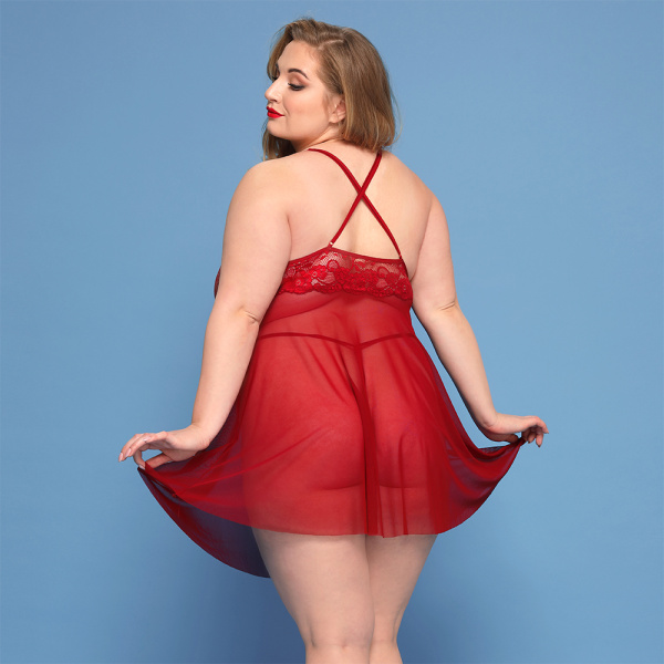 ROMANTISCHES SPITZEN-BABYDOLL-QUEENSIZE – Bild 2