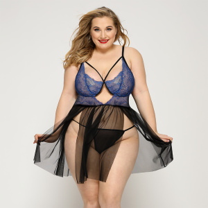 SEXY BABYDOLL AUS SPITZ-QUEENSIZE