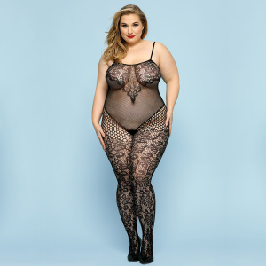 BODYSTOCKING MIT SPITZE-QUEENSIZE