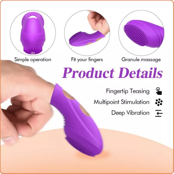 BULLET VIBRATOR MIT FINGERHÜLLE LILA – Bild 4