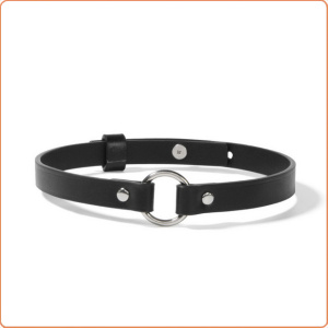 LEDER SCHMALES HALSBAND MIT O-RING