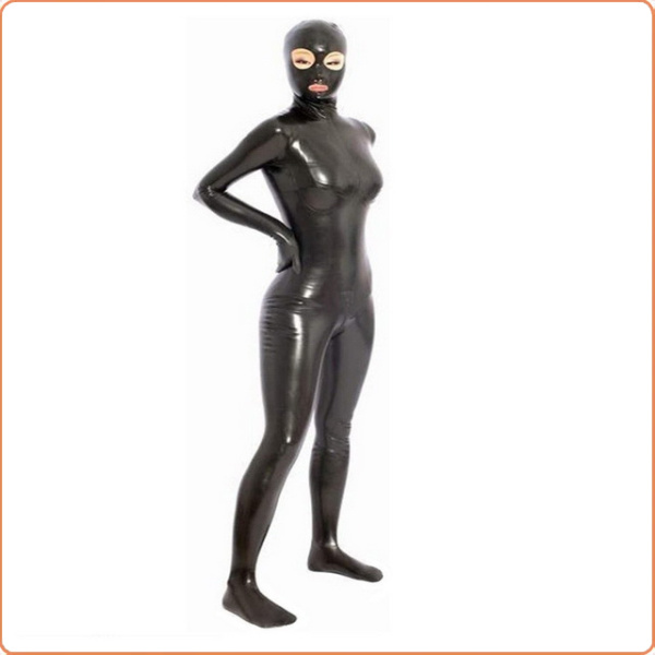 LATEX WETLOOK-OVERALL MIT KOPFMASKE – Bild 2