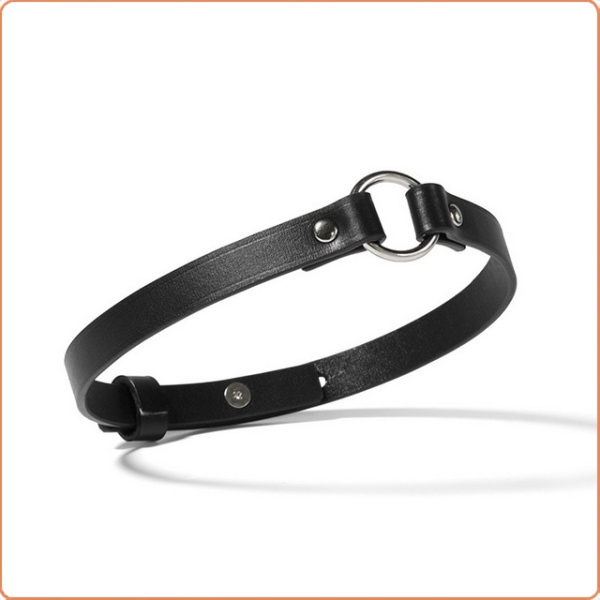 LEDER SCHMALES HALSBAND MIT O-RING – Bild 3